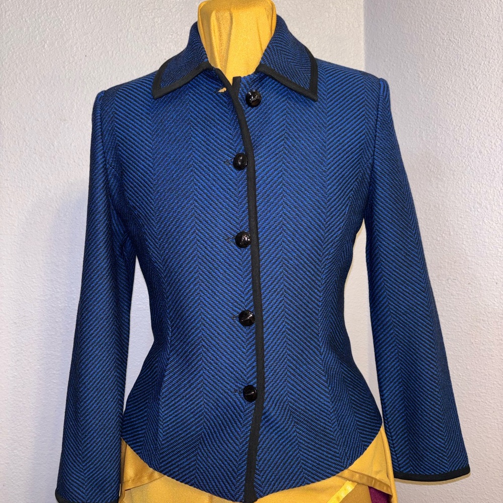 St. John Collection Blue and Black Blazer